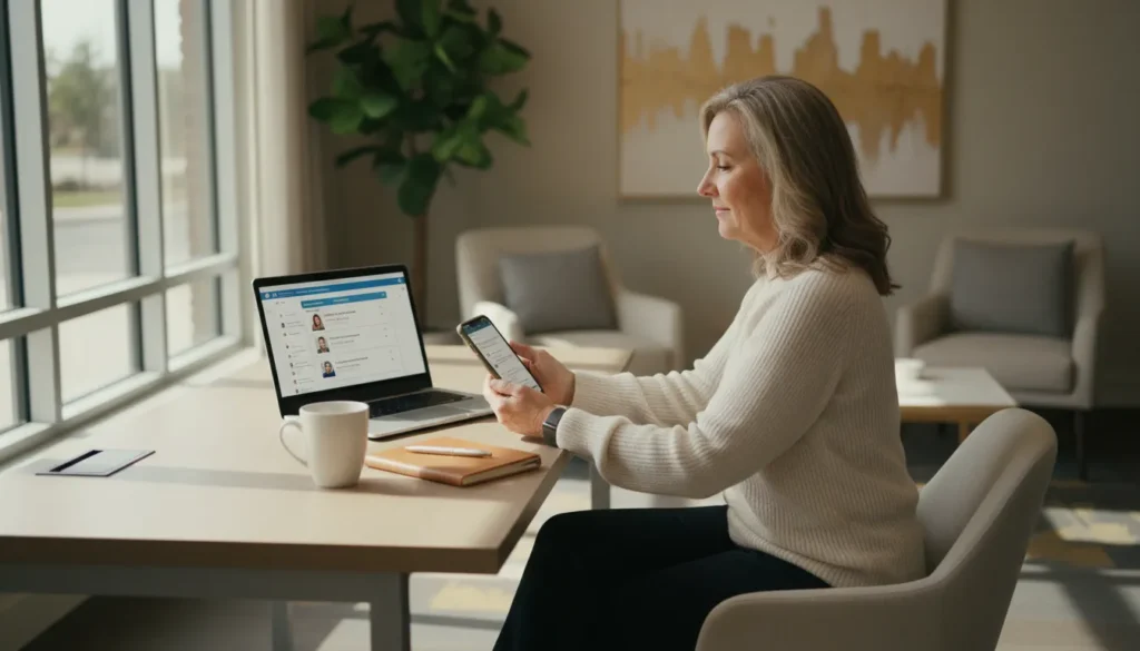 Memory care admissions coordinator responding instantly to an inquiry using follow-up automation