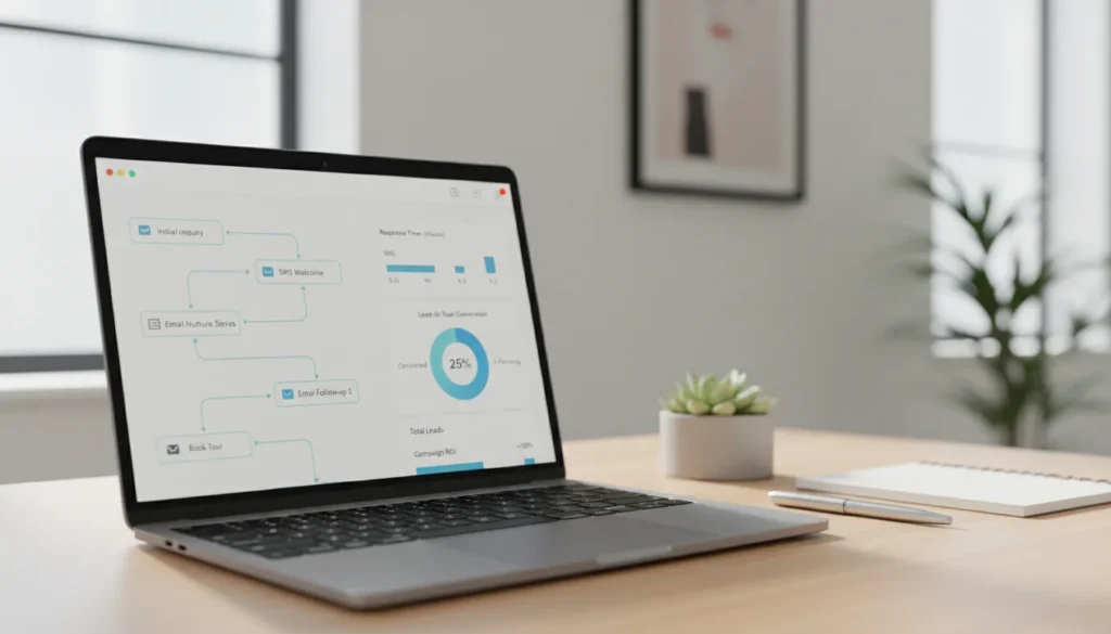 Memory care follow-up automation workflow and reporting dashboard tracking census growth KPIs