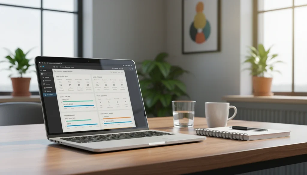 Memory care occupancy pipeline dashboard showing CRM stages, lead response time, and KPI tracking for census recovery