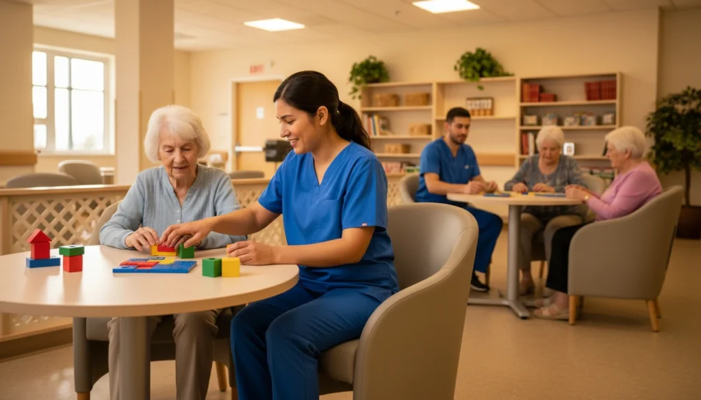 Memory care staffing ratios supporting higher acuity residents