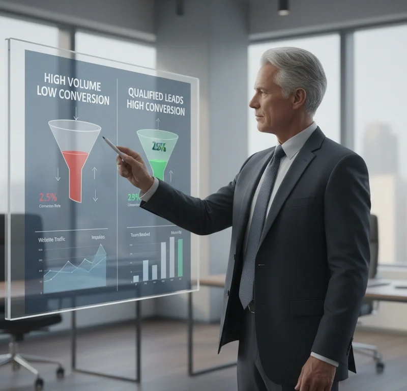 Memory care lead quality comparison showing qualified inquiries outperforming high-volume low-intent leads