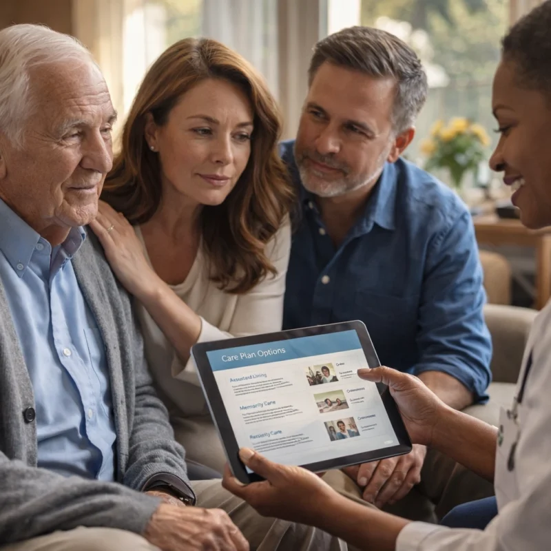 family consulting senior living advisor about care options