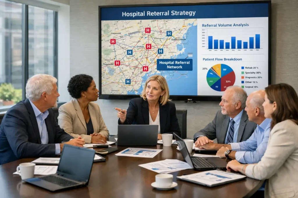 hospital referral network planning senior living operator strategy meeting