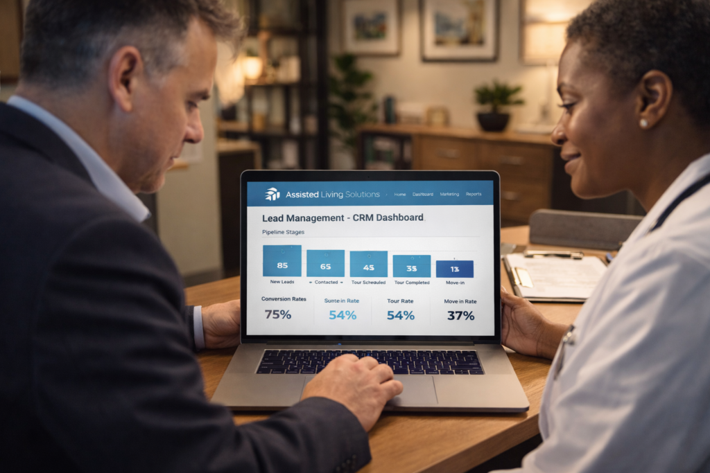senior living lead management crm dashboard pipeline tracking
