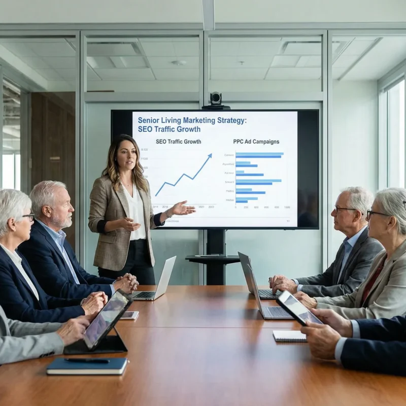 senior living SEO vs PPC marketing strategy discussion for assisted living and memory care operators